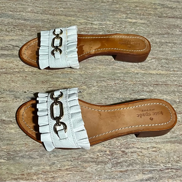 Kate Spade ♠️ white leather sandals - Picture 3 of 15